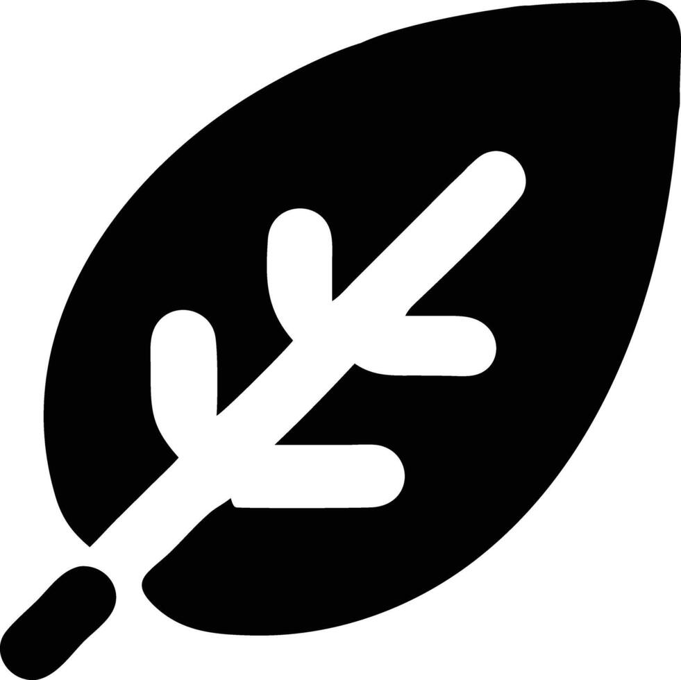 Silhouette leaf icon vector