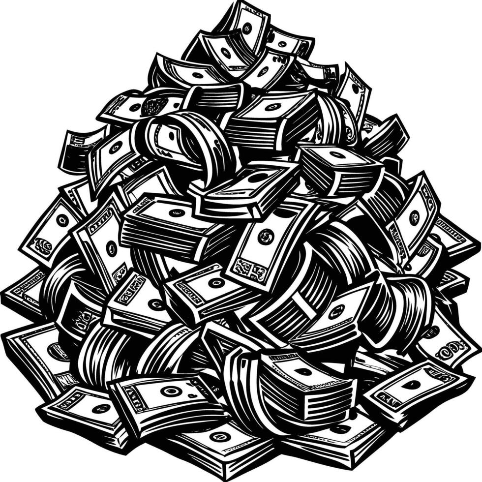 Lot of money vector