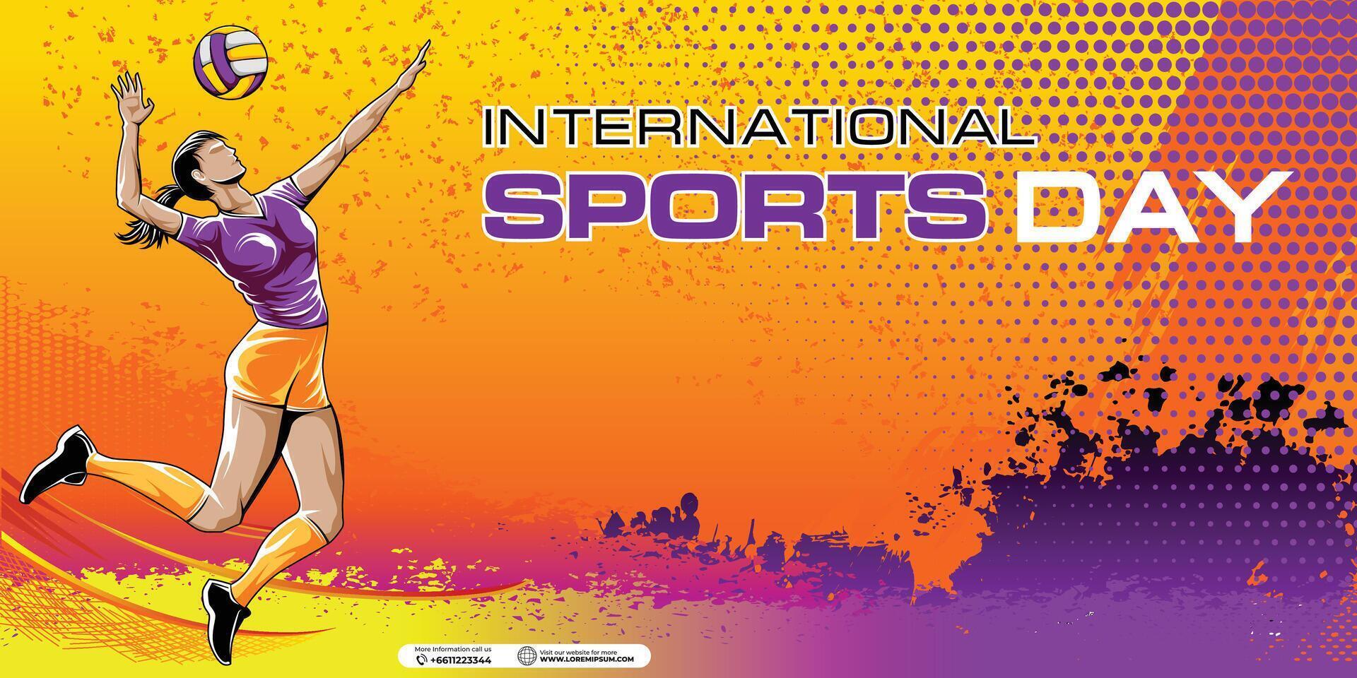 Volleyball Sports Banner Background design vector