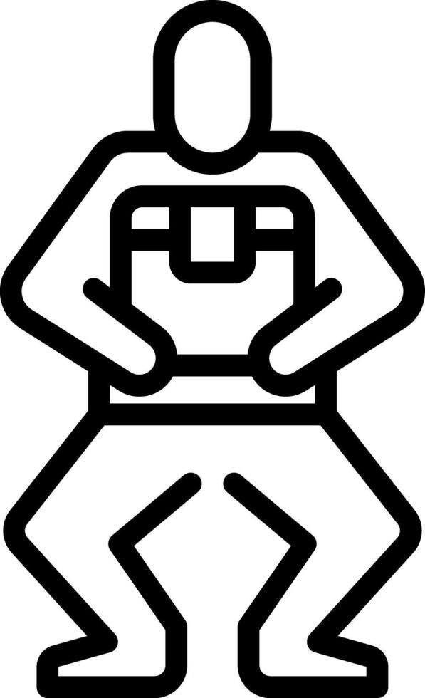 Black line icon for carry box vector