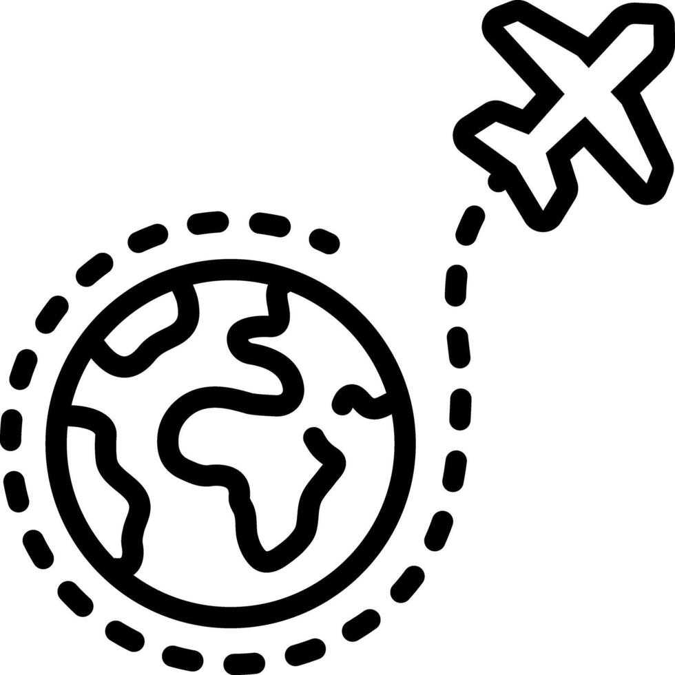 Black line icon for tourism vector