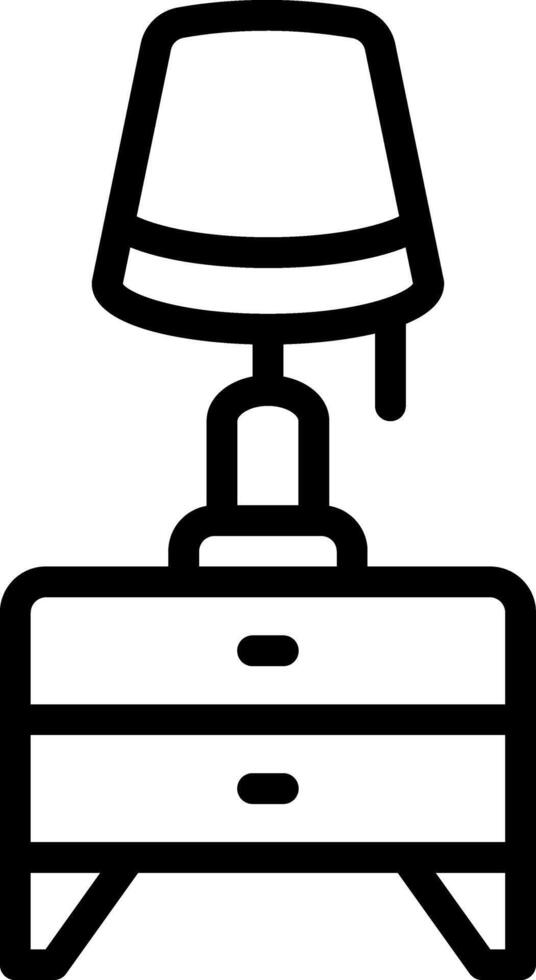 Black line icon for lamps vector