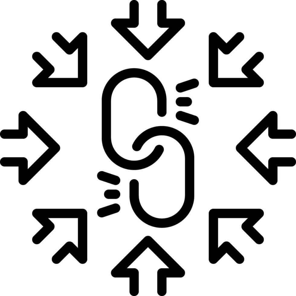 Black line icon for constraint vector