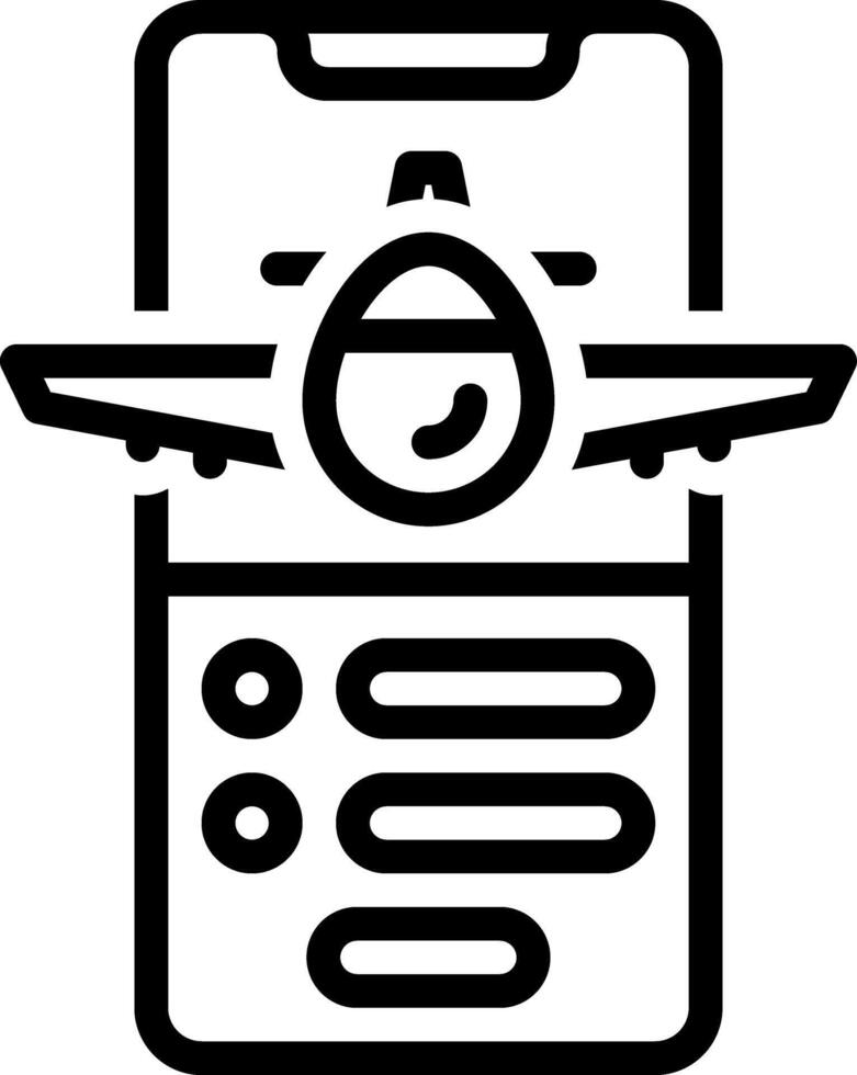 Black line icon for booking vector