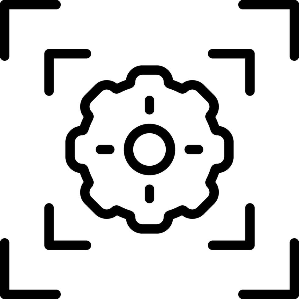Black line icon for focus vector