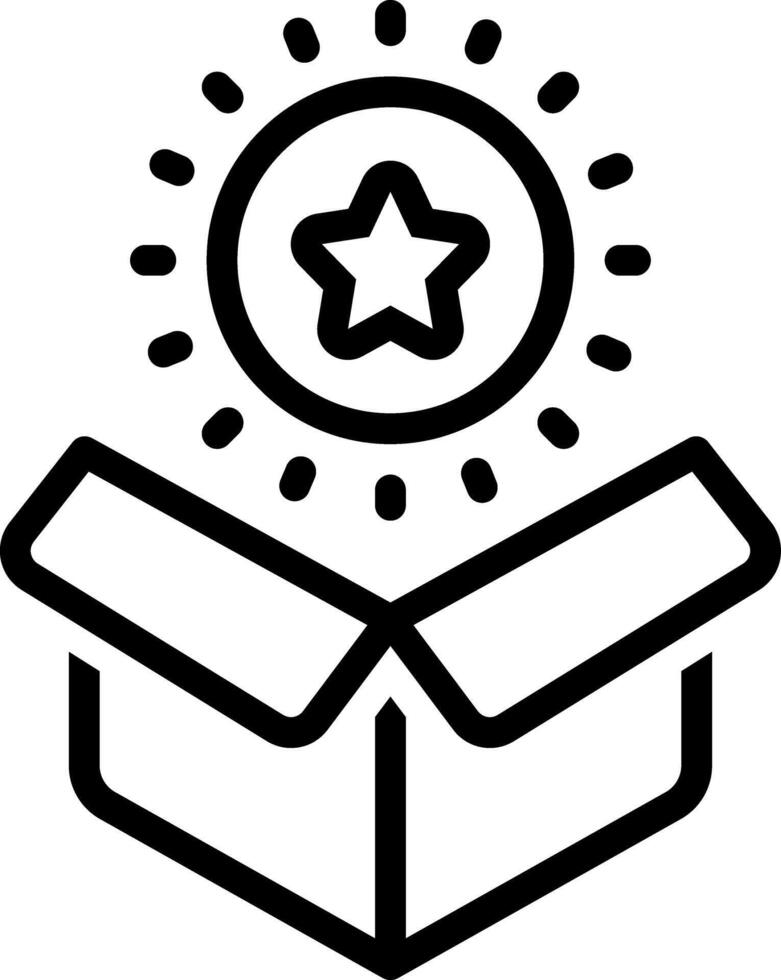 Black line icon for product vector