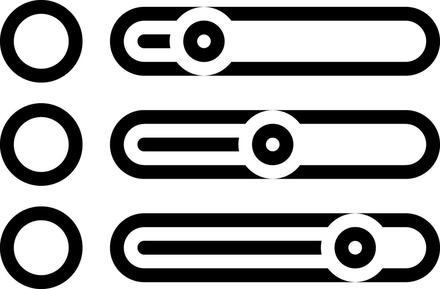 Black line icon for poll vector