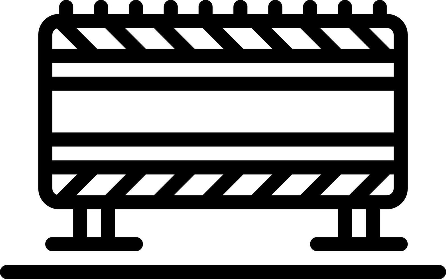 Black line icon for barrier vector