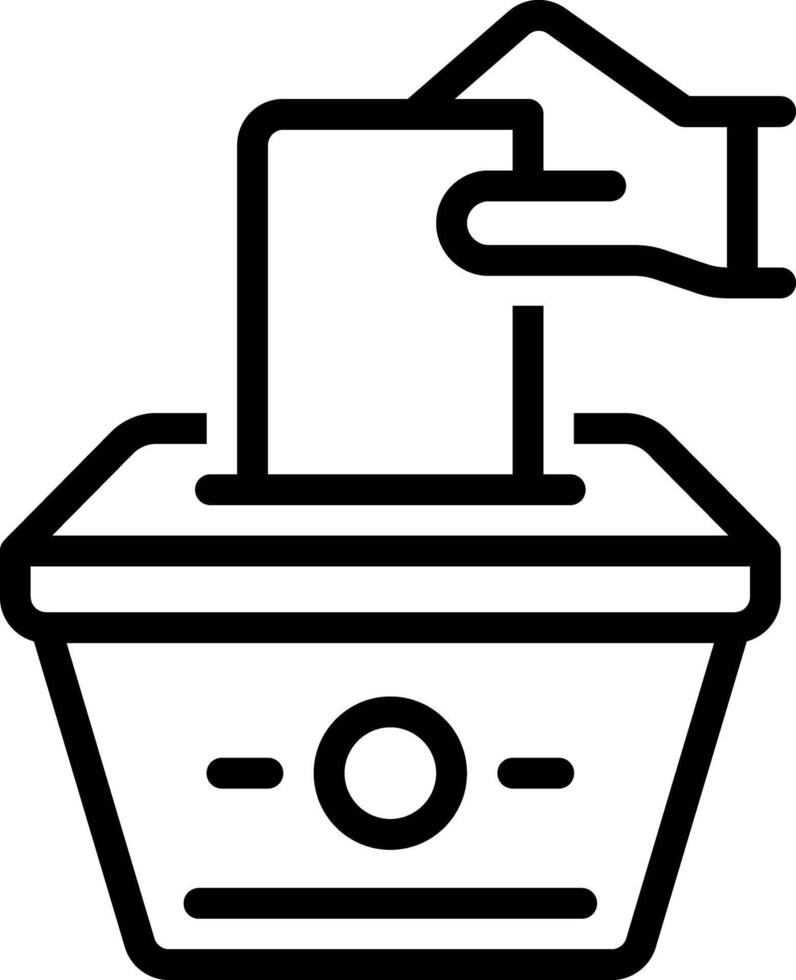 Black line icon for election vector