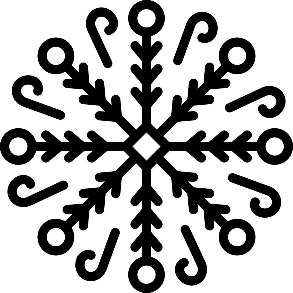 Black line icon for winter vector