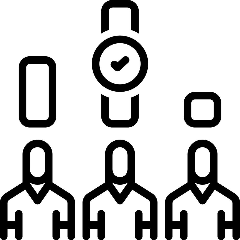 Black line icon for choice vector