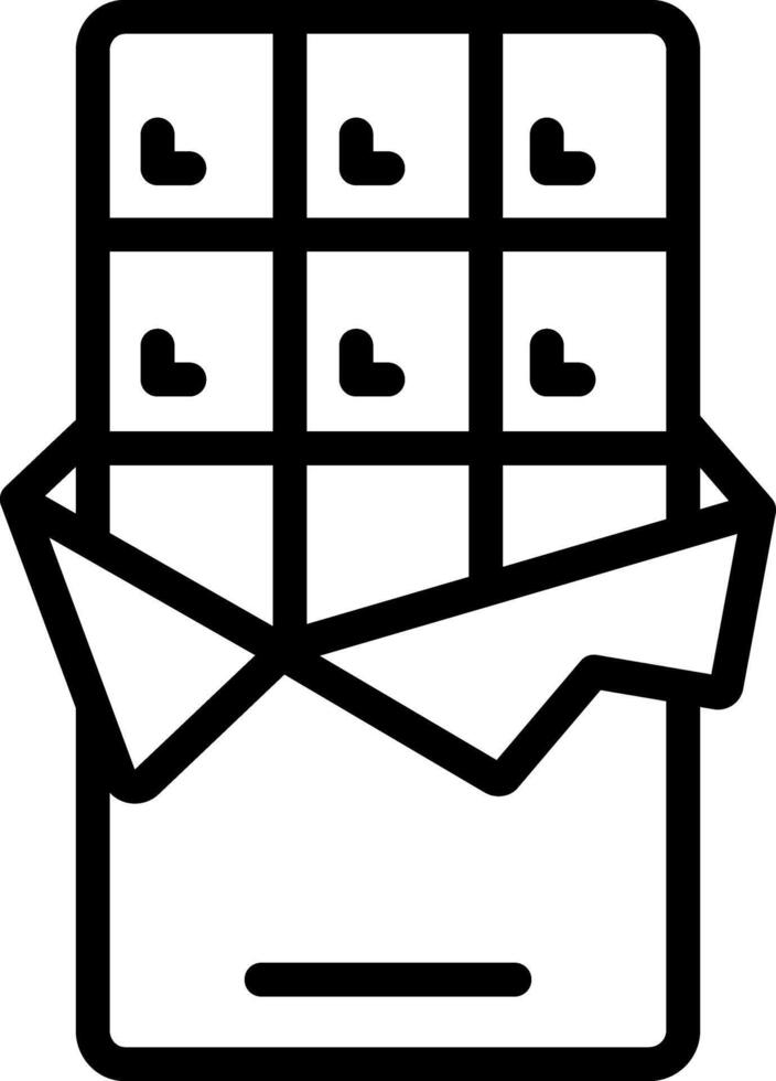 Black line icon for chocolate vector