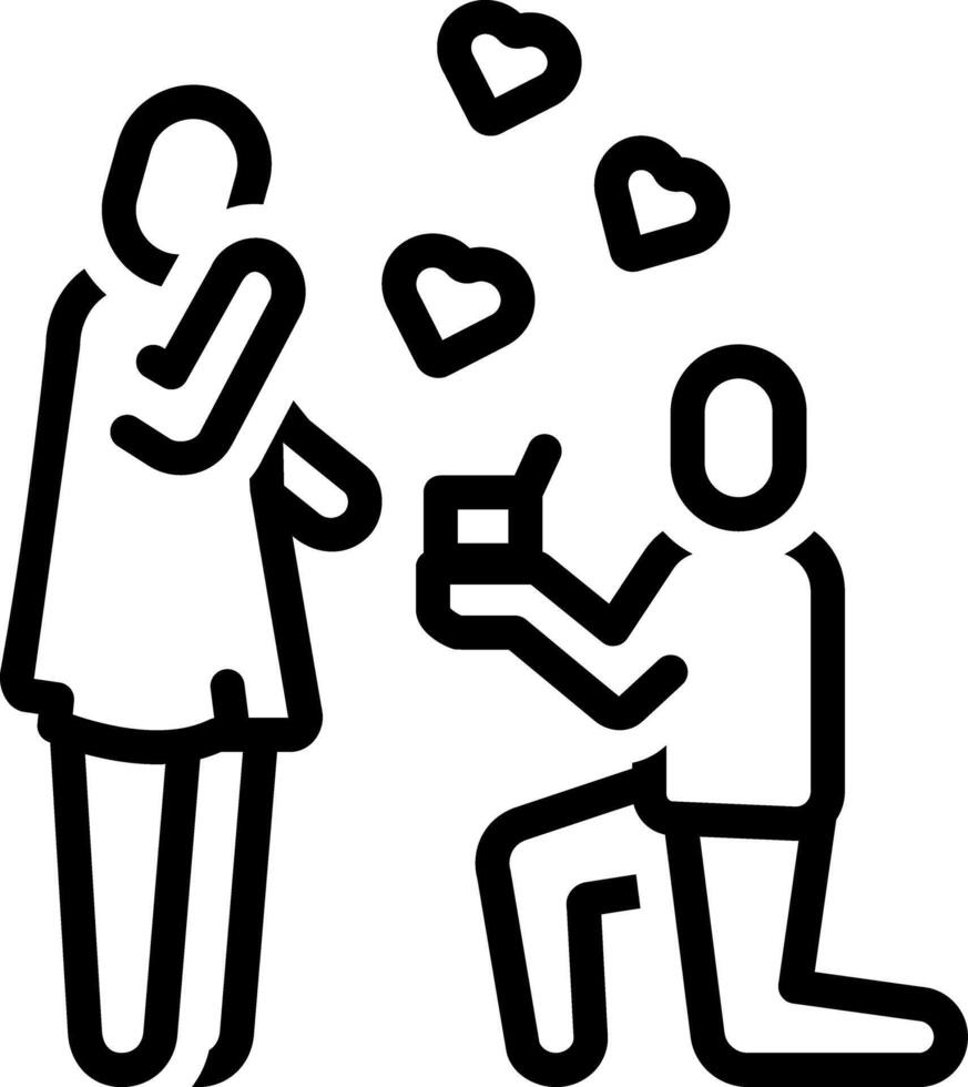 Black line icon for propose vector