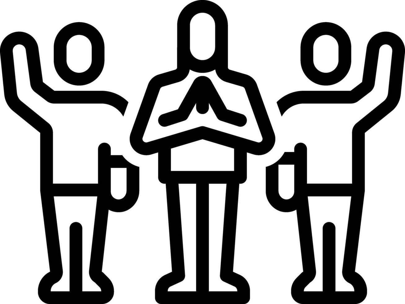Black line icon for campaign vector
