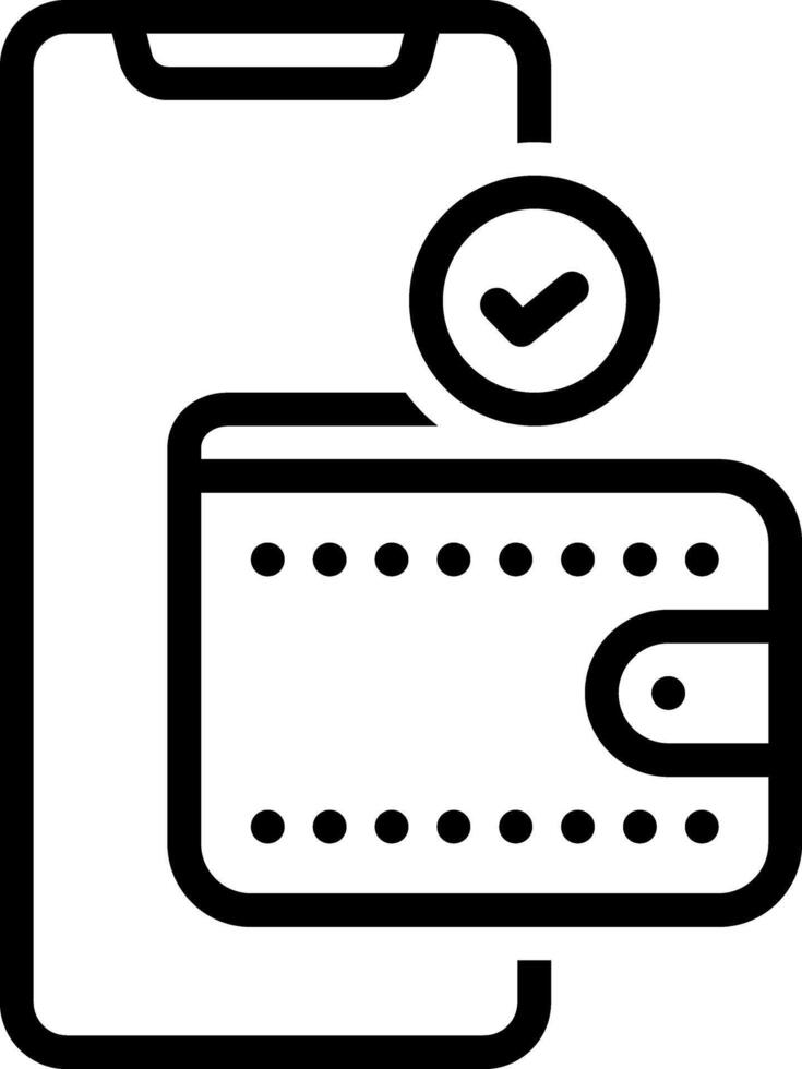 Black line icon for payment vector