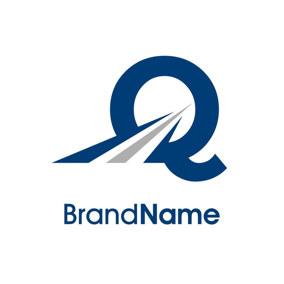 Simple Initial Q Road Logo vector