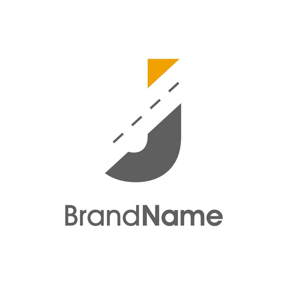 Simple Initial J Way Logo vector