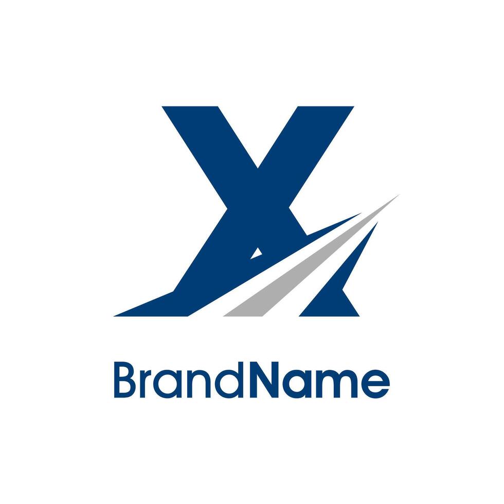 Simple Initial X Road Logo vector