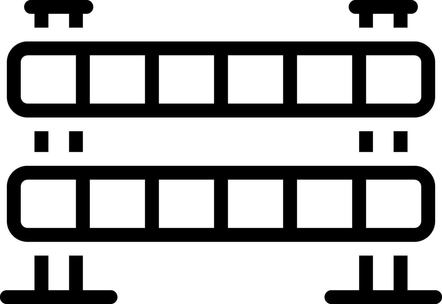 Black line icon for barrier vector