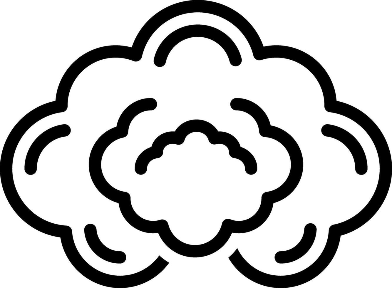 Black line icon for smoke vector