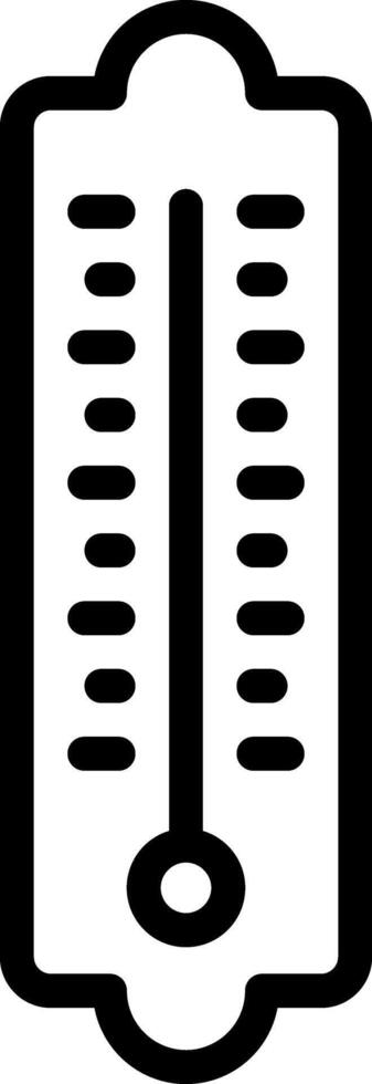Black line icon for temperature vector