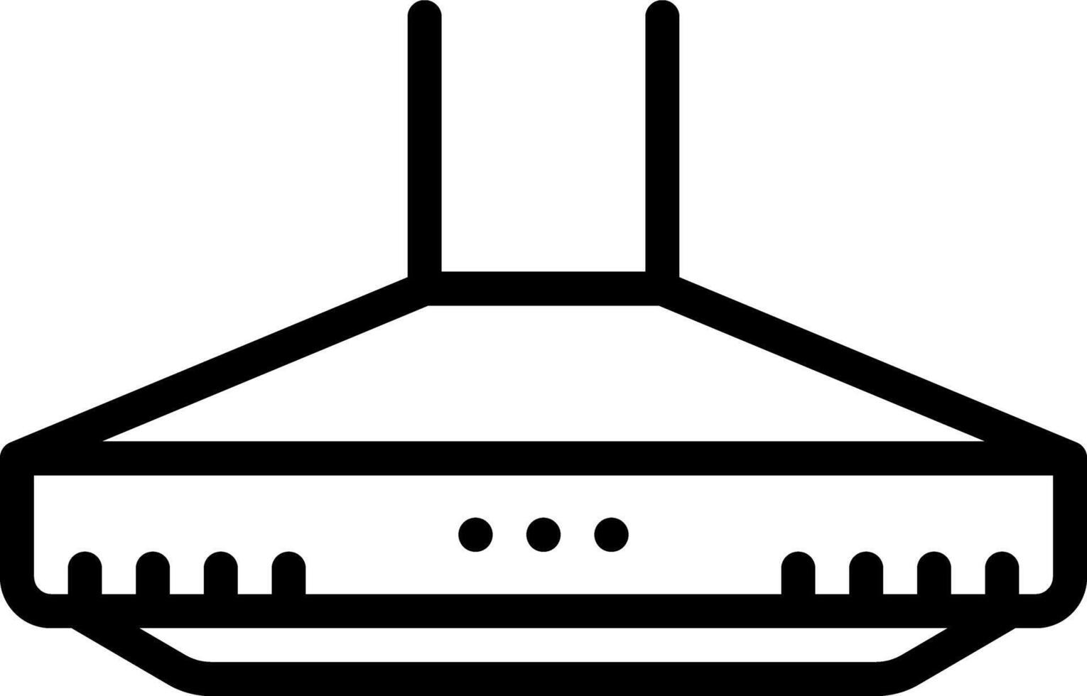 Black line icon for kitchen hood vector