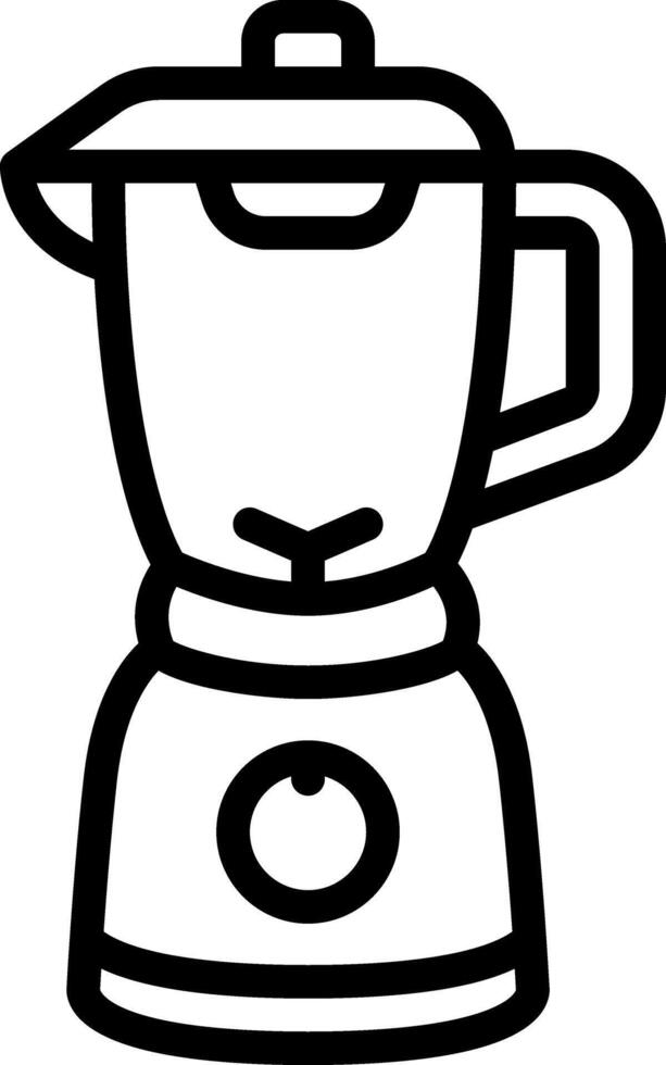 Black line icon for blender vector
