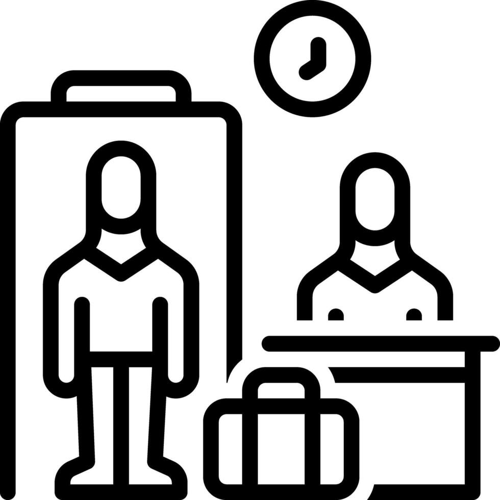 Black line icon for check in vector