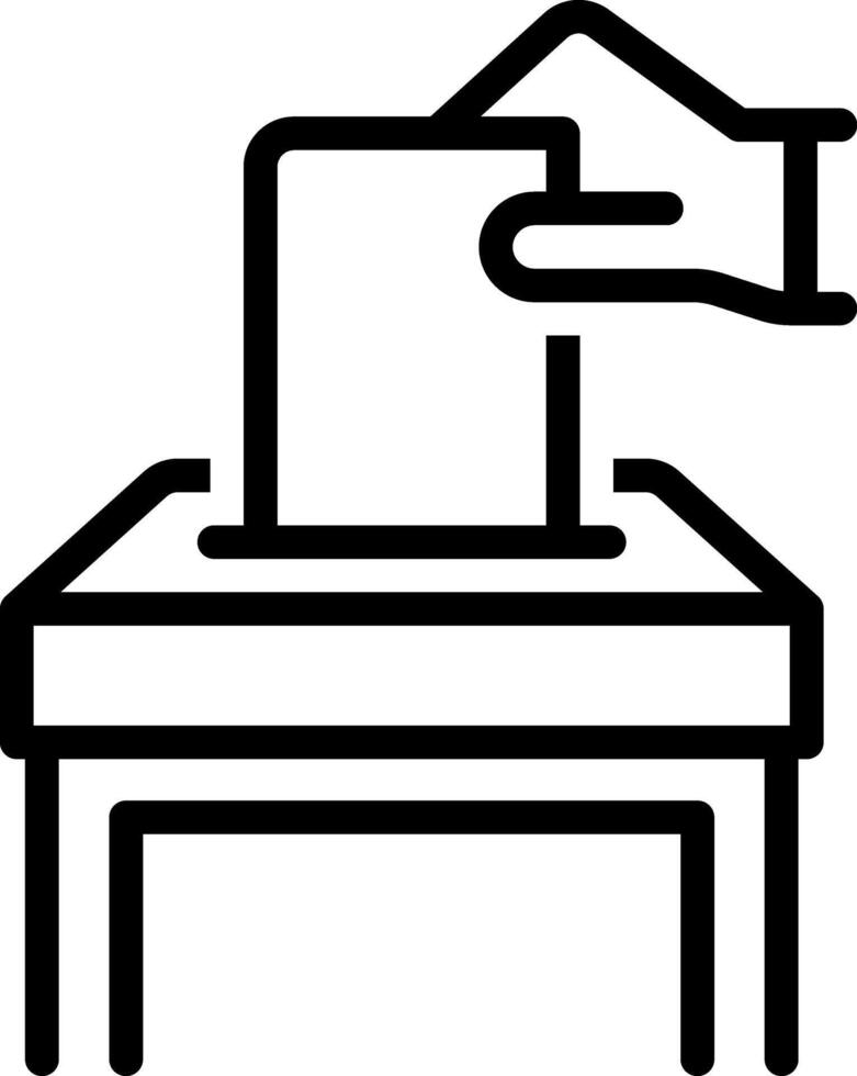 Black line icon for ballot vector