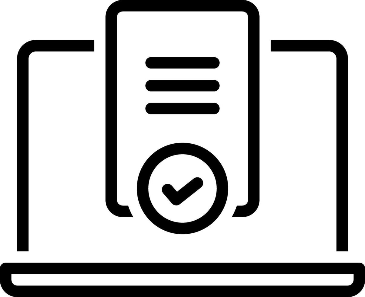 Black line icon for checkout vector
