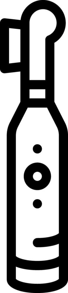 Black line icon for electric toothbrush vector