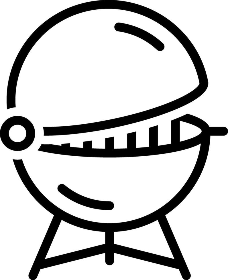 Black line icon for barbecue vector