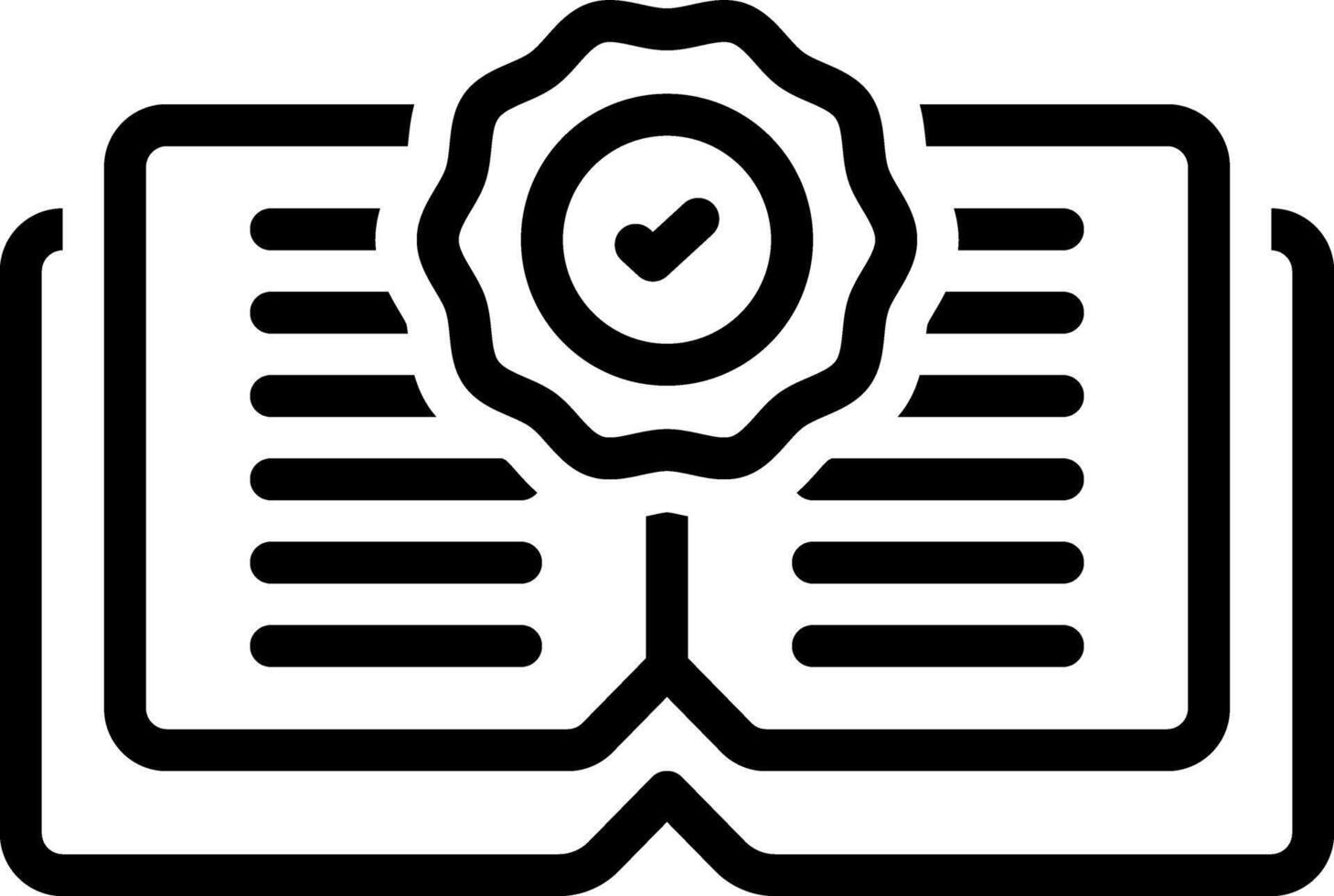 Black line icon for guideline vector
