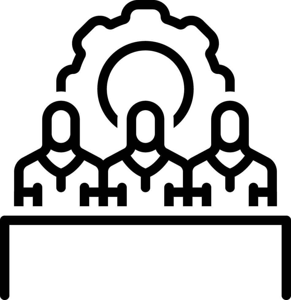 Black line icon for management vector