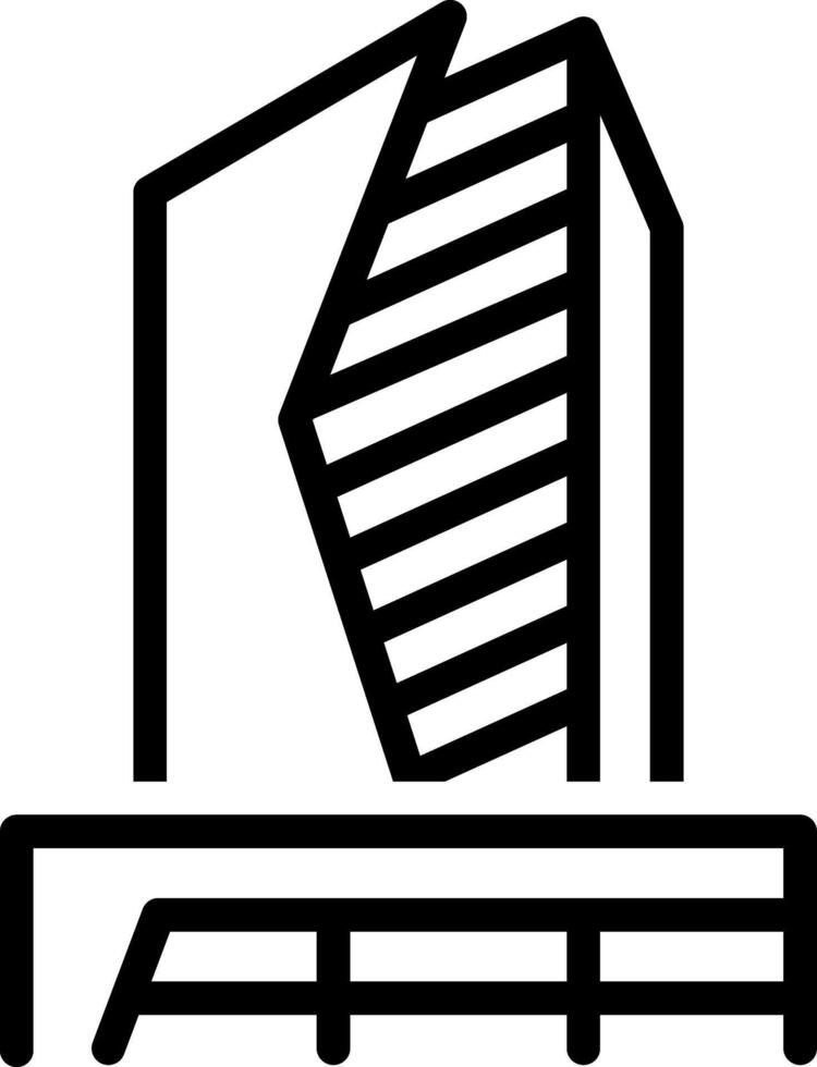 Black line icon for hotel vector