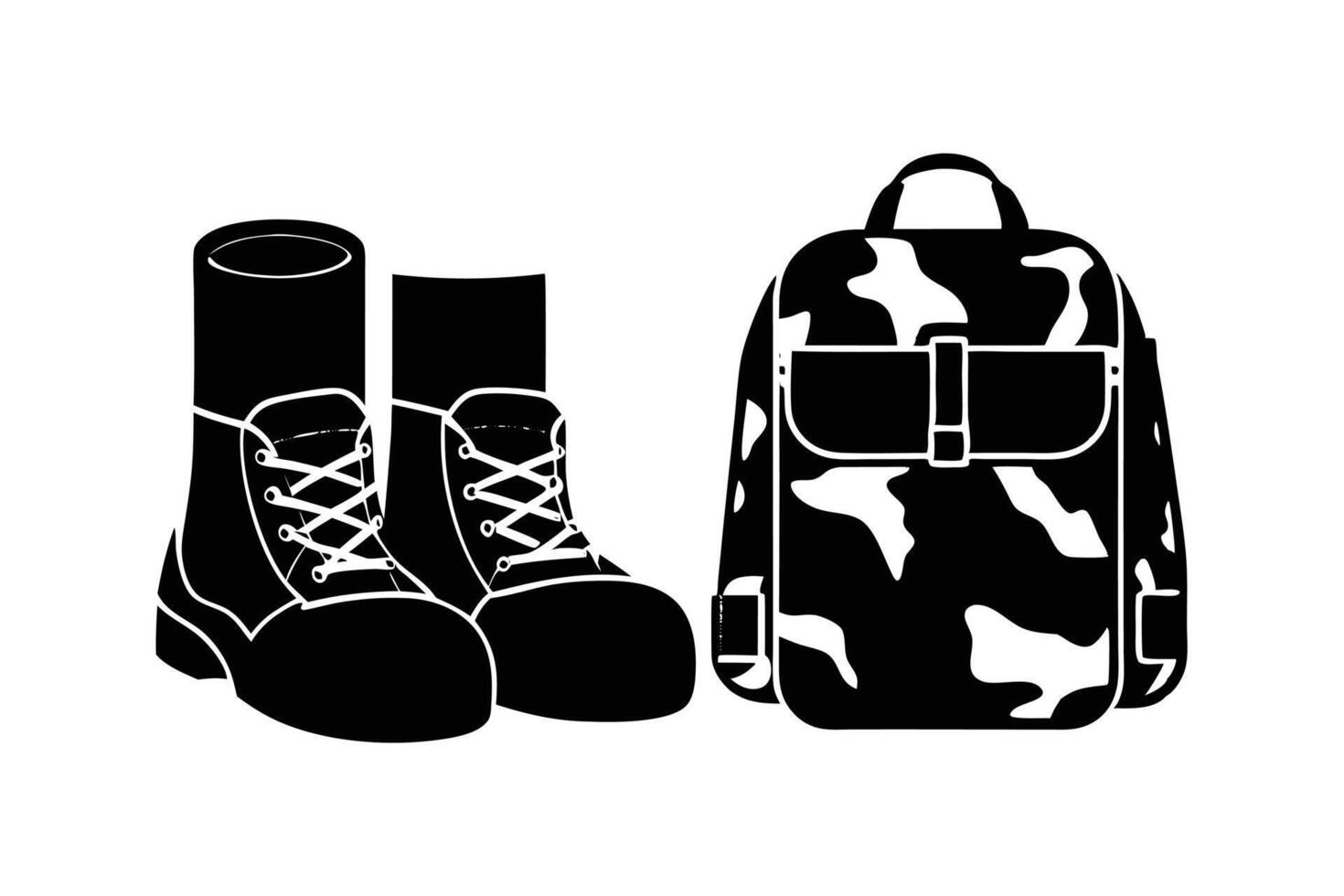 Camouflage Accessories Illustration Clipart Design vector