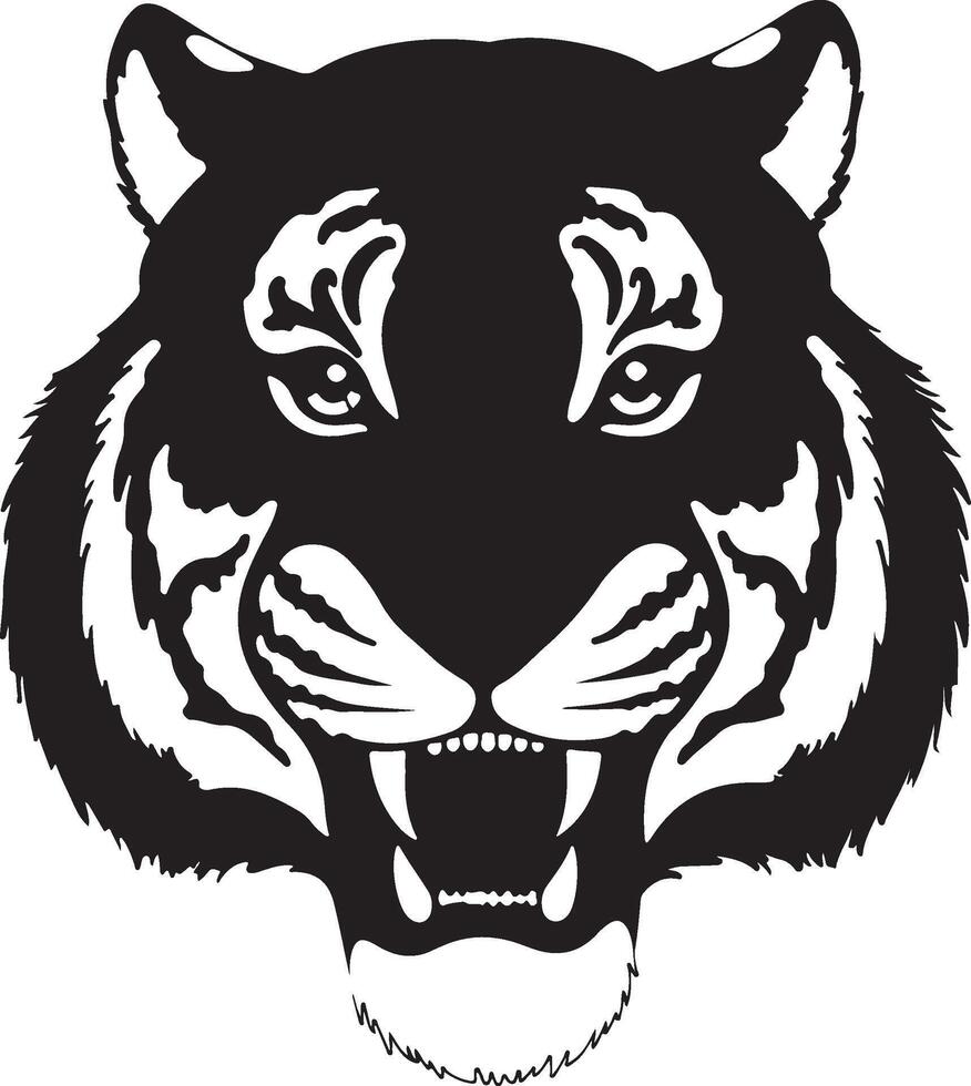A tiger face art vector