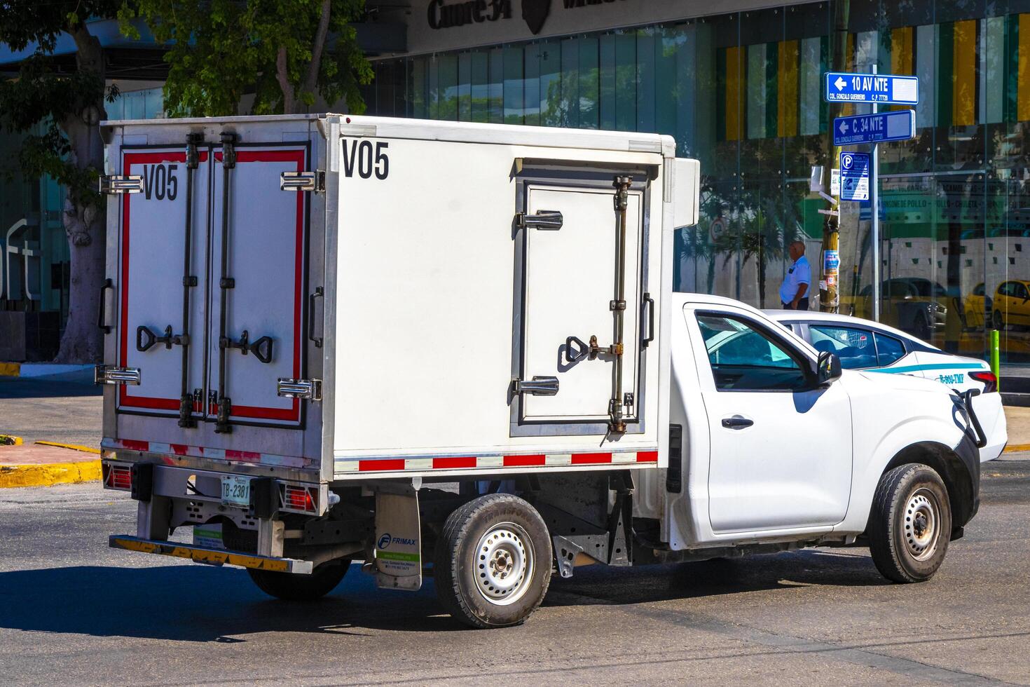 Playa del Carmen Quintana Roo Mexico 2023 Various Mexican trucks transporters vans delivery cars in Mexico. photo