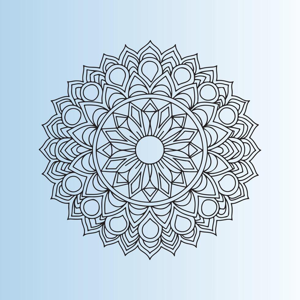 new style line art mandala design vector