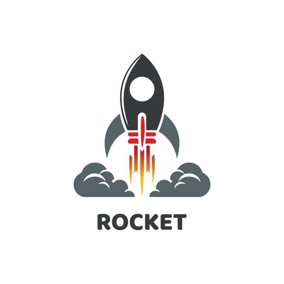 rocket logo icon vector
