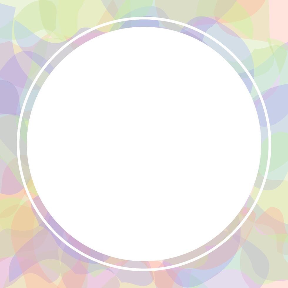 A blue, pink, and green overlapping translucent shapes creating abstract background ideal for Instagram posts or templates with blank copy space. Perfect for use as social media template, frame, notes vector