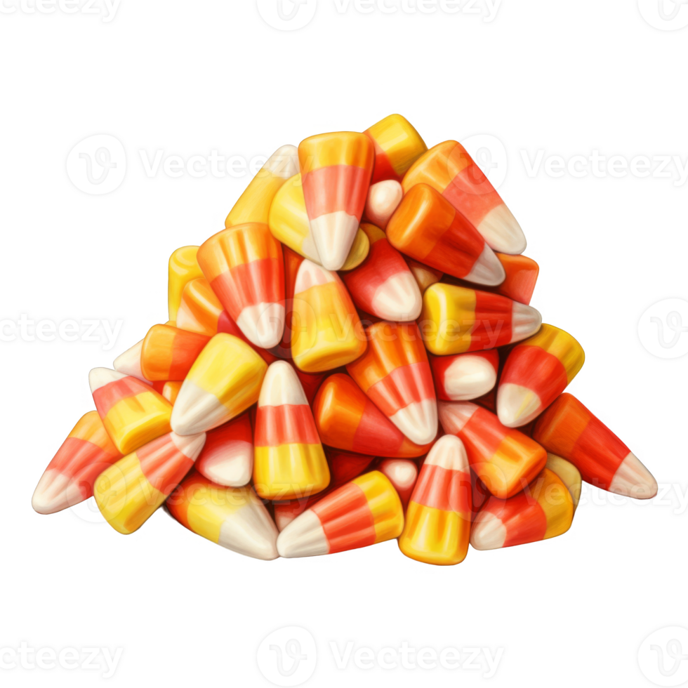 A Pile of Colorful Candy Corn png