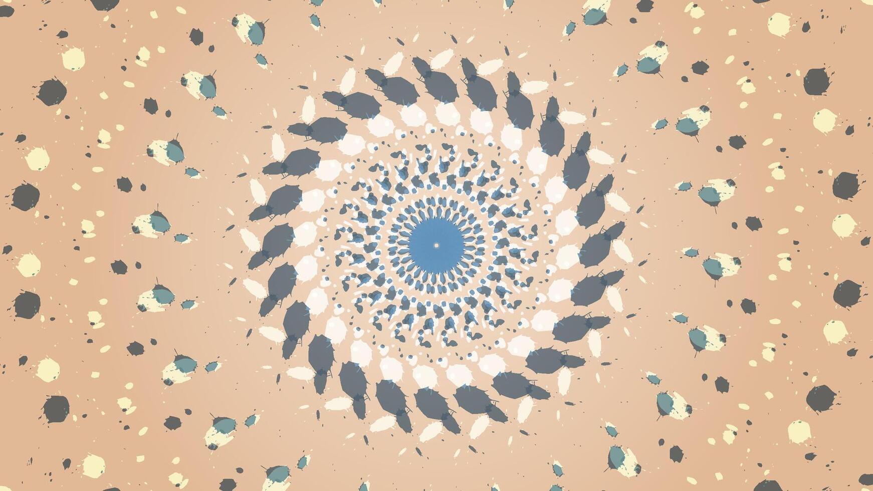 Hypnotic Spiral Abstract Pattern with Neutral Tones vector
