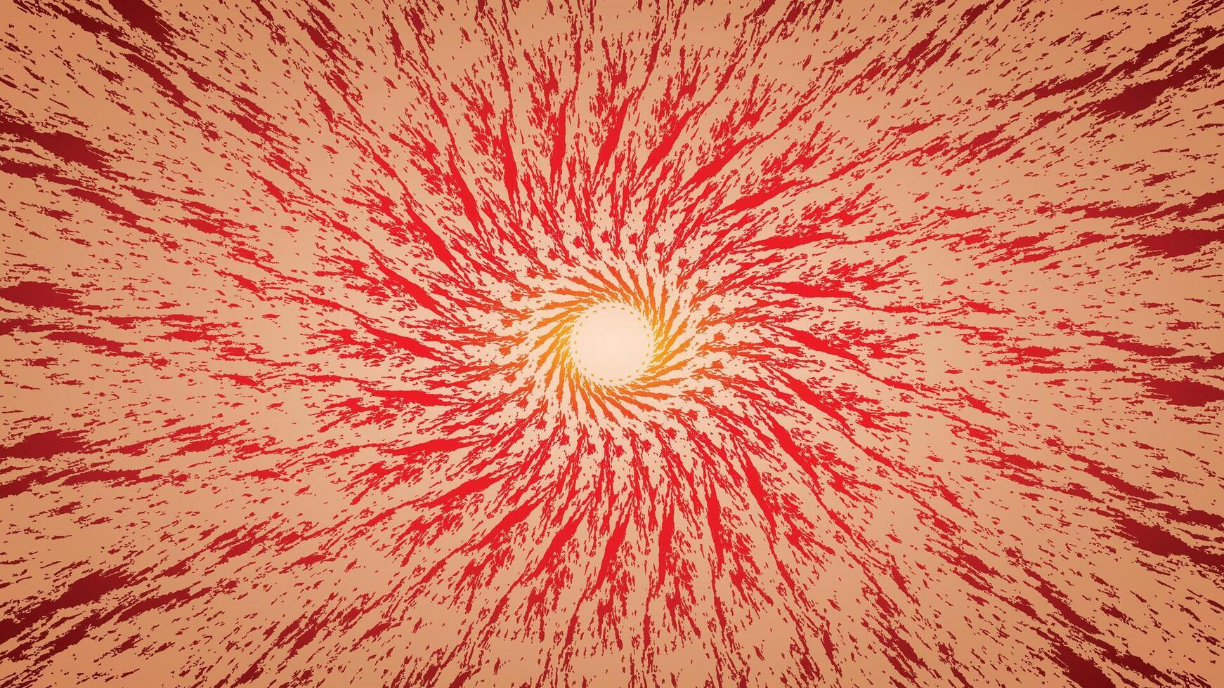 grunge mandala background featuring rotating red rays explosion effect. radial pattern abstract illustration of star burst escape vector