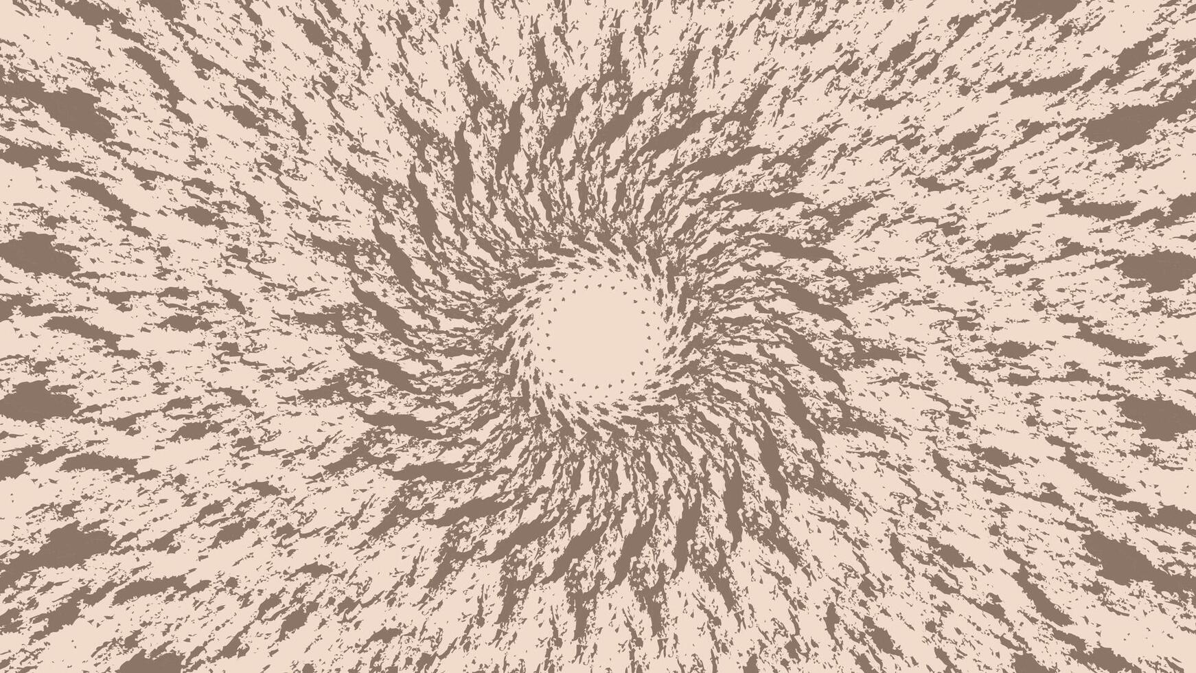 Grunge mandala pattern. Distorted concentric circle elements. Abstract spinning petals ornaments vector