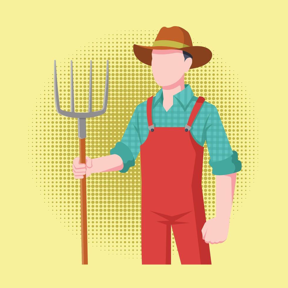 farmer art ilustration vector
