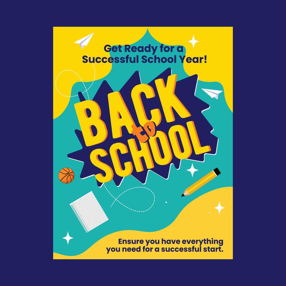 Back to School typographic poster design vector