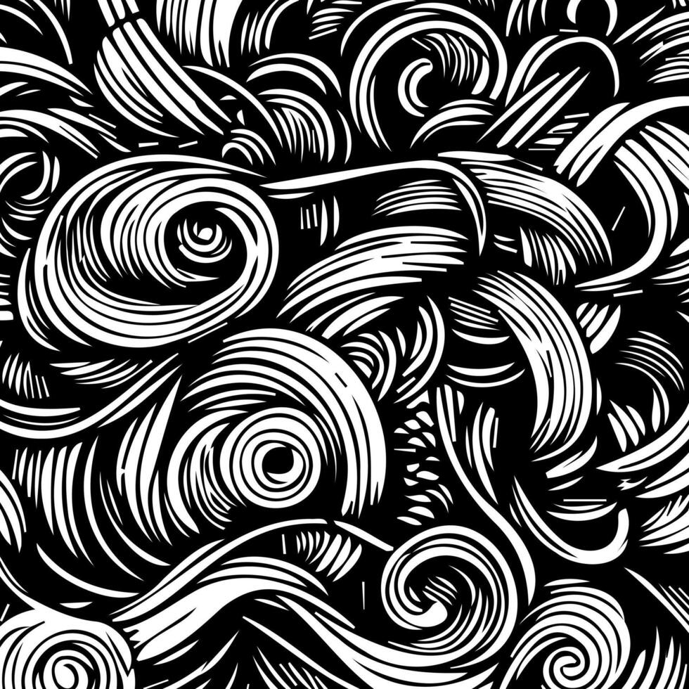 Black and white topographic line contour map background, hand drawn geographic network map vector