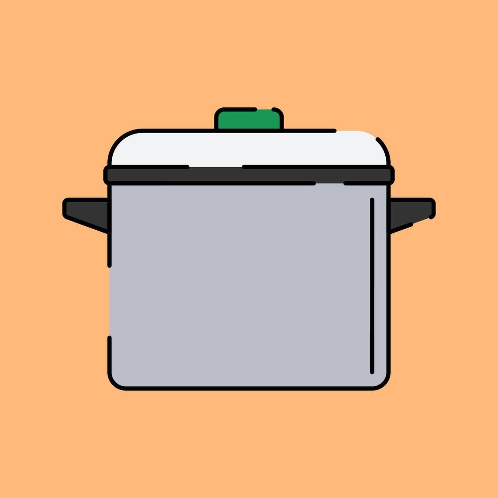 Kitchen Pan Illustration in Flat Style vector