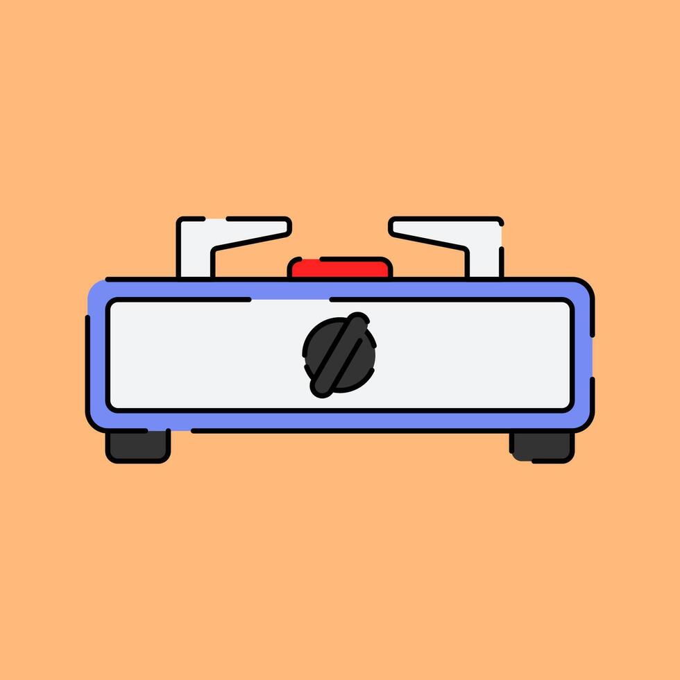 Gas Stove Illustration in Flat Style vector
